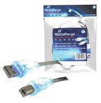 Mediarange Usb Cable A -> B M M 1.80m Azul Leds