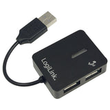 Logilink Hub 4 Puertos Usb 2.0 Negro Ua0139
