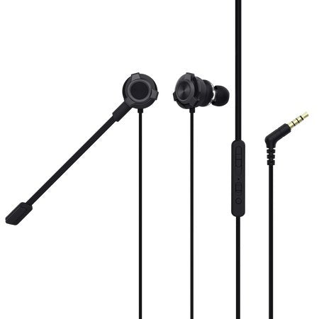 Auricular De Boton Gaming Gxt 406 Pine Multiplataforma Negro Trust Estuche Protector/ Micrófono De Brazo Extraible