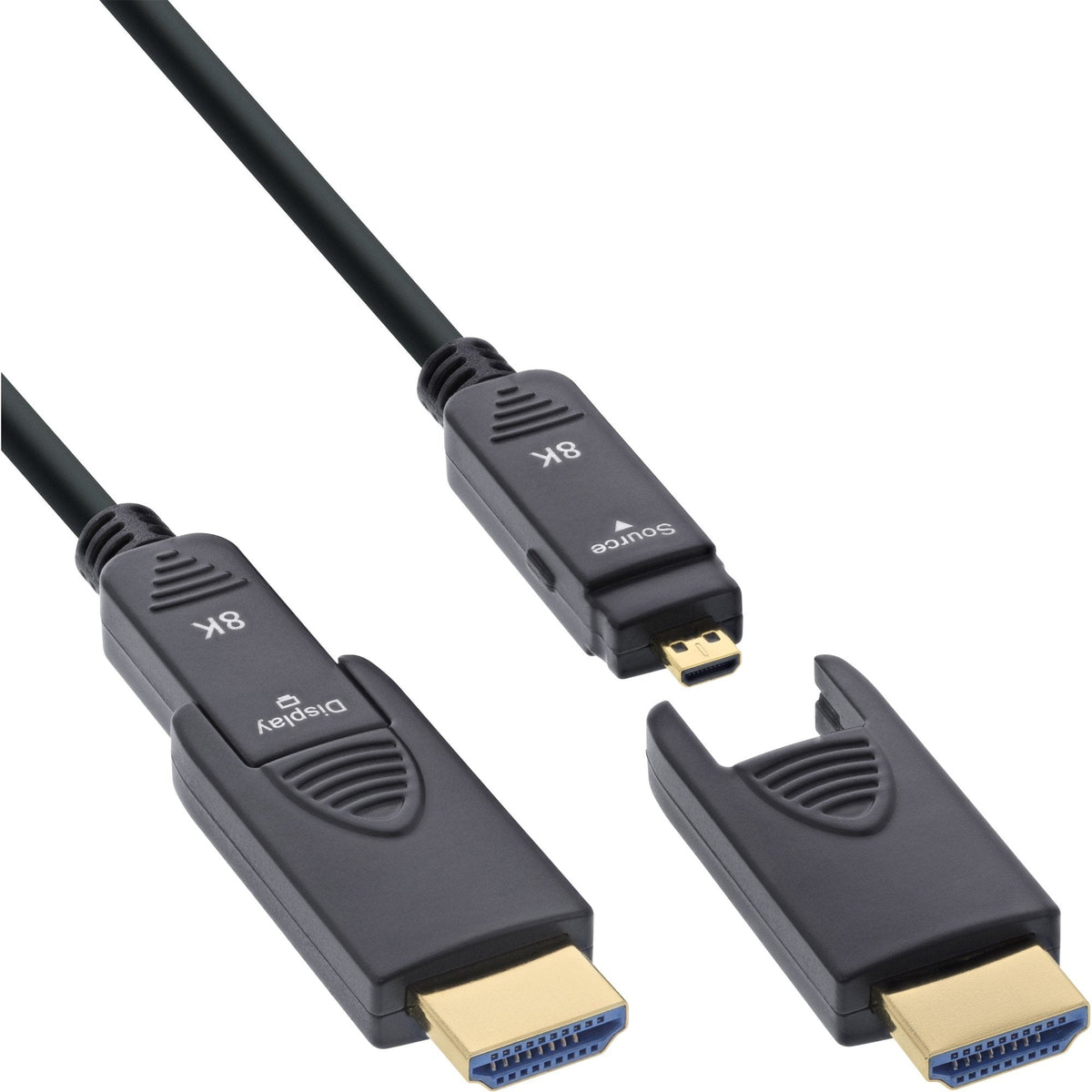Inline® Hdmi Aoc Cable, Ultra High Speed Hdmi, 8k4k, Detachable Plug, 10m