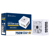 Fuente De Alimentación Silverstone Sst-Da750r-Gma-Www  Para Pc Blanca, 1x Atx3.0 De 12 Pines, 4x Pcie, Gestión De Cables, 750 Vatios Sst-Da750r-Gma-Www