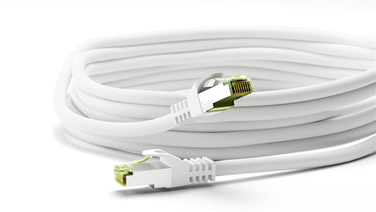 Goobay Ghmt-Zertifiziertes Cat 8.1 3m Cable De Red, S Ftp (Pimf), Blanco