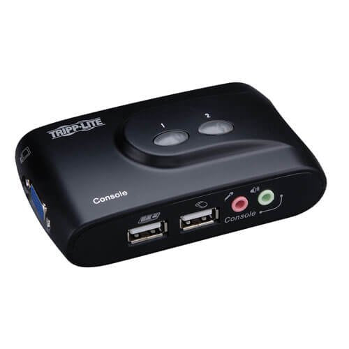 Tripp Lite B004-Vua2-K-R Kvm Compacto De 2 Puertos Usb Con Audio Y Cables