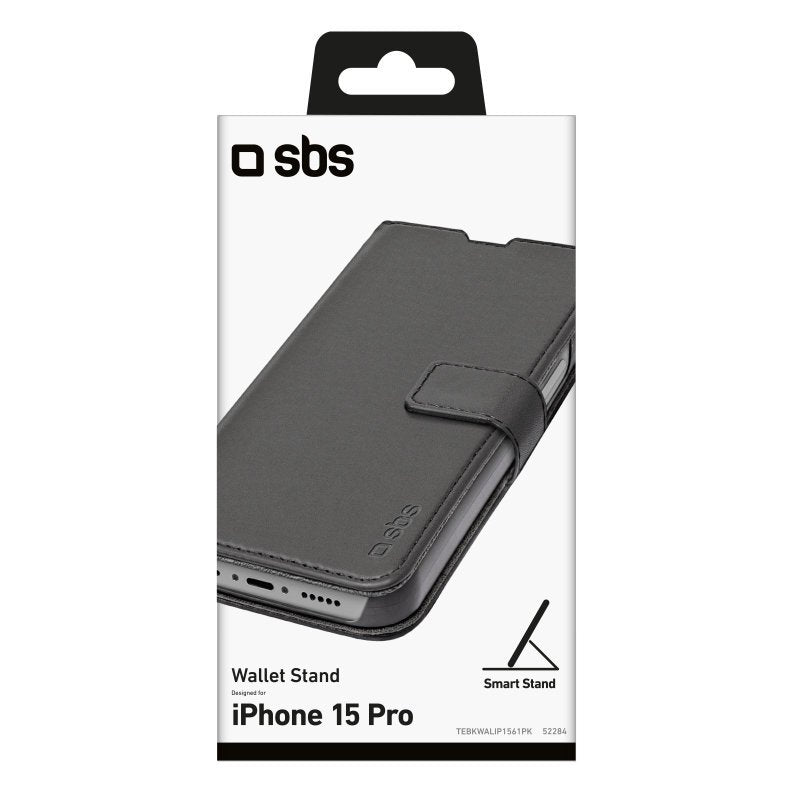 Sbs Tebkwalip1561pk Funda Para Iphone 15 Pro (6.1") Cartera Negro
