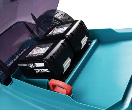 EAN 0088381756679 - Makita DLM480PT2 cortadora de césped Cortacésped manual Batería Negro, Turquesa imagen 12