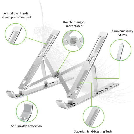 EAN 8059018364255 - Techly ICA-TBL 134TY soporte para ordenador portátil Plata 40,6 cm (16") imagen 4