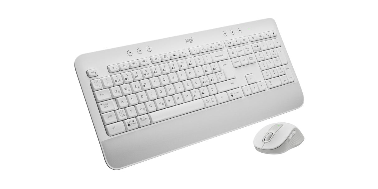 Logitech Signature Mk650 Combo For Business Juego De Teclado Y Ratón Inalámbrico Bluetooth Le Qwertz Checo Blanco Hueso