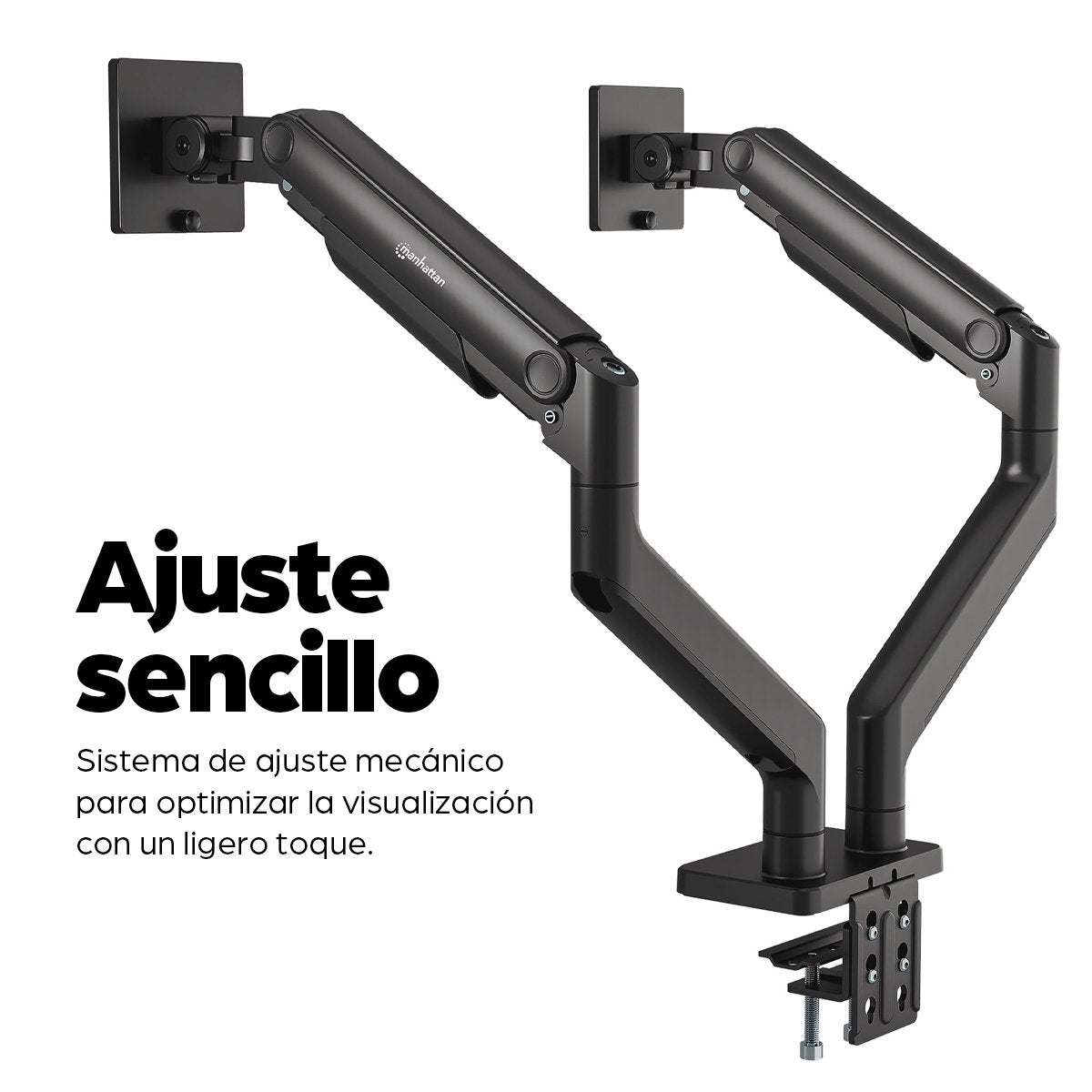 EAN 0766623462587 - Manhattan 462587 soporte para monitor 114,3 cm (45") Escritorio Negro imagen 13