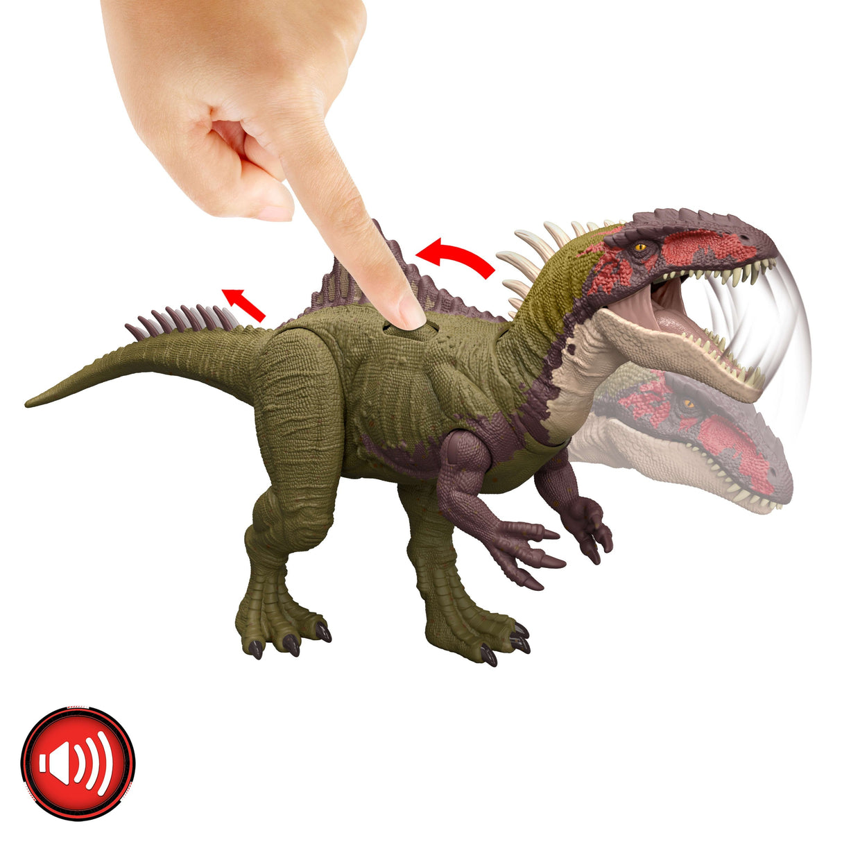 Figura De Juguete Mattel Jurassic World Battle Roar Becklespinax Hxf52