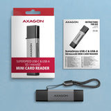 EAN 8595247907134 - Axagon CRE-DAC USB-C+ USB-A 5 Gbps MINI card reader 2-slot & lun SD/microSD lector de tarjeta USB 3.0 Typ imagen 7