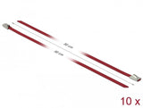 Delock Edelstahlcablebinder L 500 X B 4,6 Mm Rot 10 Stück