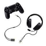 Nanocable Cable Adaptador Audio Jack 3.5mm Macho 4 Pines A 2x Jack 3.5mm Hembra 3 Pines 0.30m - Negro