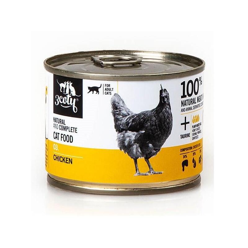3coty Chicken For Adult Cats 180g