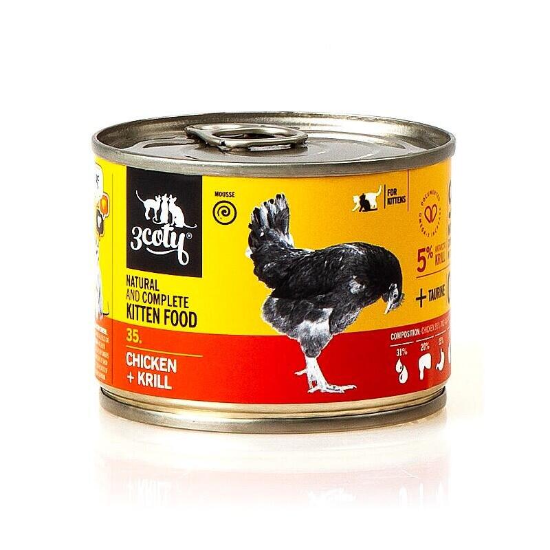 3coty Chicken + Krill  For Kittens 180g