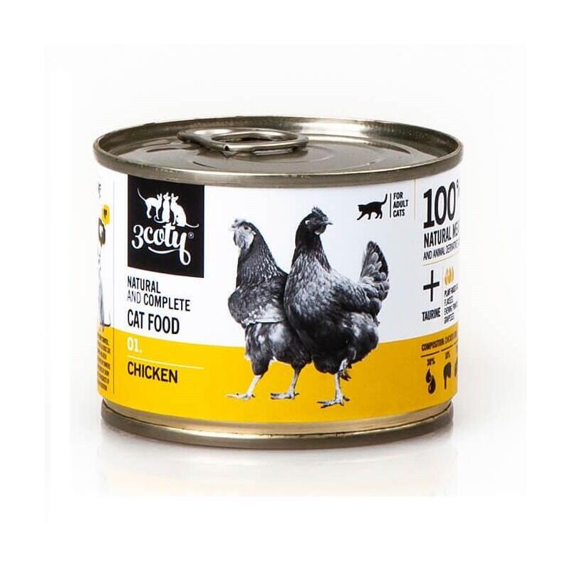 3coty Chicken With Hearts For Adult Cats 180g