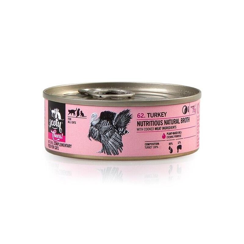 3coty Turkey Cheers! Complementary Feed For Cats 75g