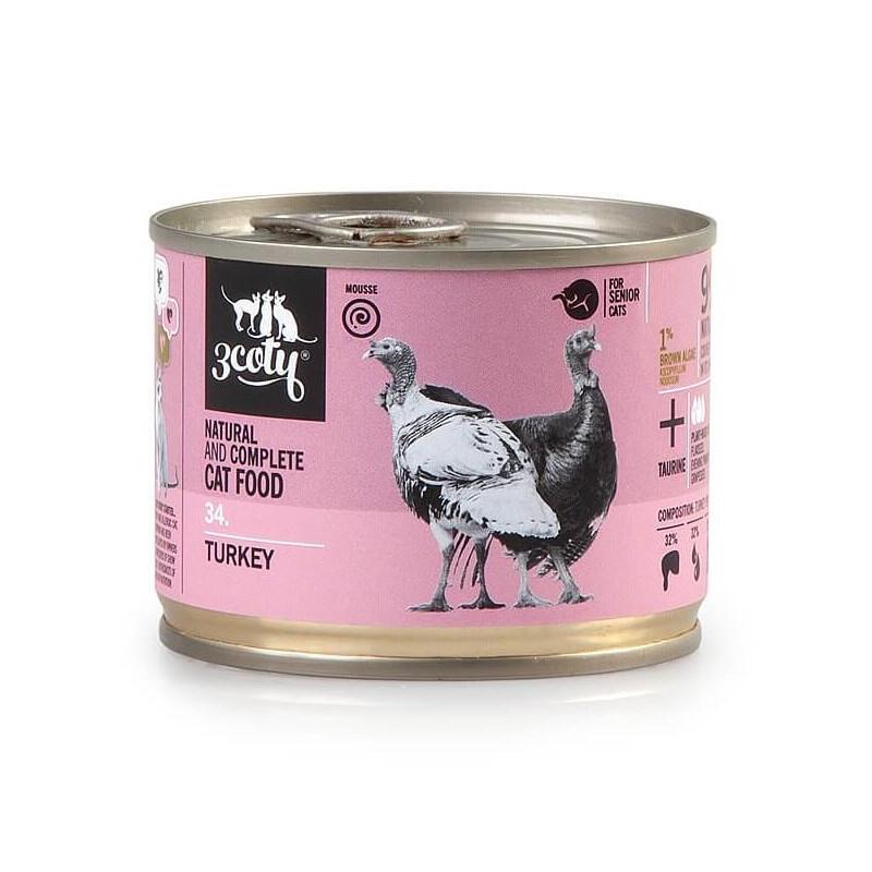 3coty Turkey For Senior Cats 180g