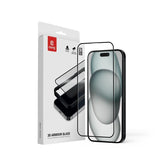 3d Armour Glass - Cristal Templado 9h Full Glue Para Iphone 16 / Iphone 15 + Ramka De Instalación