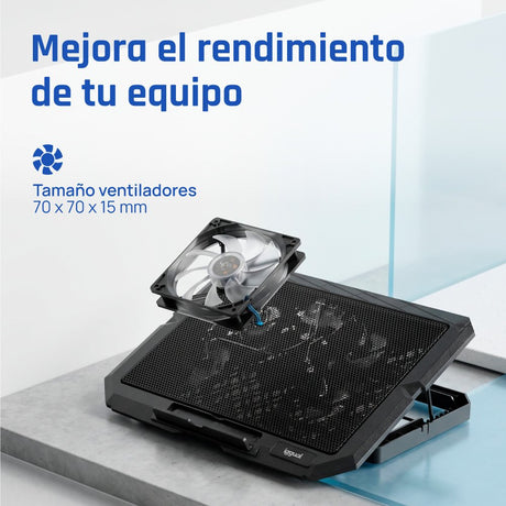 EAN 8435364319710 - iggual RP4V17 Soporte para ordenador portátil Negro 43,2 cm (17") imagen 3