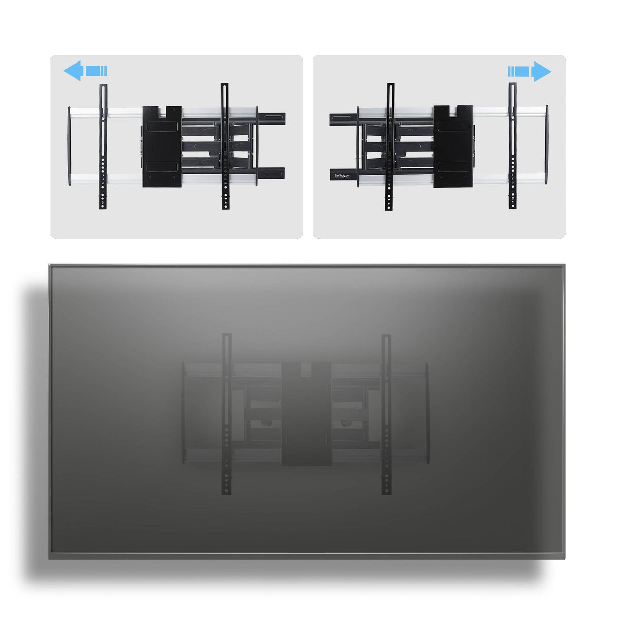 Startech.Com Ultraflache Vollbewegliche Tv-Soporte De Pared Fur Bildschirme Bis 65 Zoll Und 45 Kg Vesa 600x400 Flaches Design
