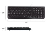 Teclado Logitech K120 Usb Negro Belga
