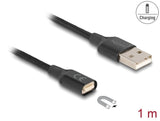 Delock Magnetisches Usb-Ladecable Schwarz 1 M