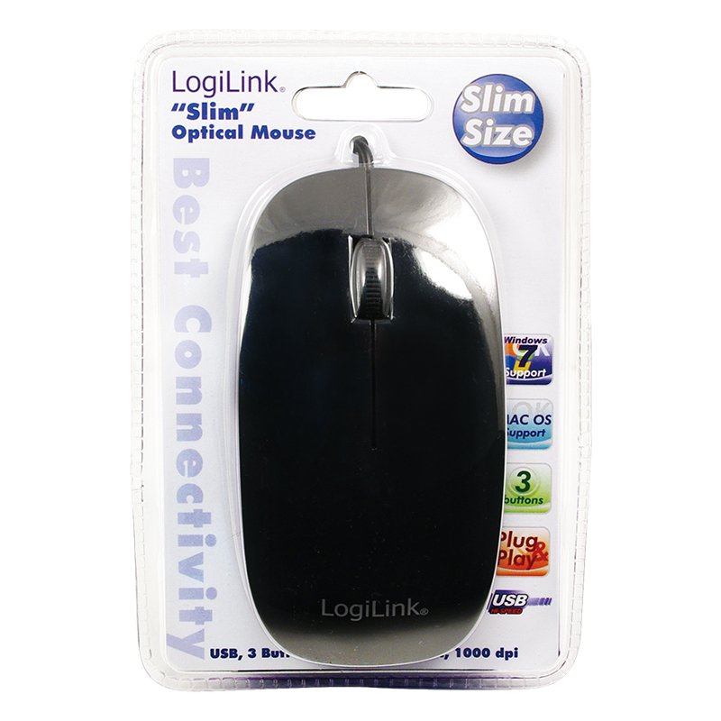 Logilink Raton Usb Optical Scroll 1000dpi Negro
