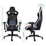 Noblechairs Epic Echtleder Gaming Silla - Negro Blanco Rojo