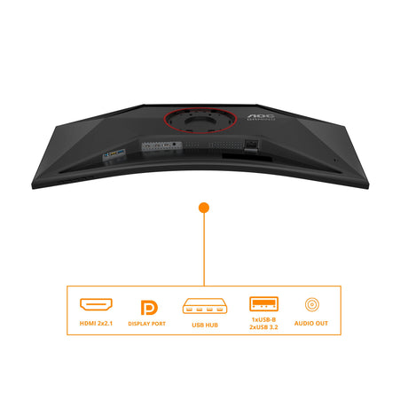 EAN 4038986612692 - AOC G4 CU34G4Z pantalla para PC 86,4 cm (34") 3440 x 1440 Pixeles Wide Quad HD LED Negro, Rojo imagen 4