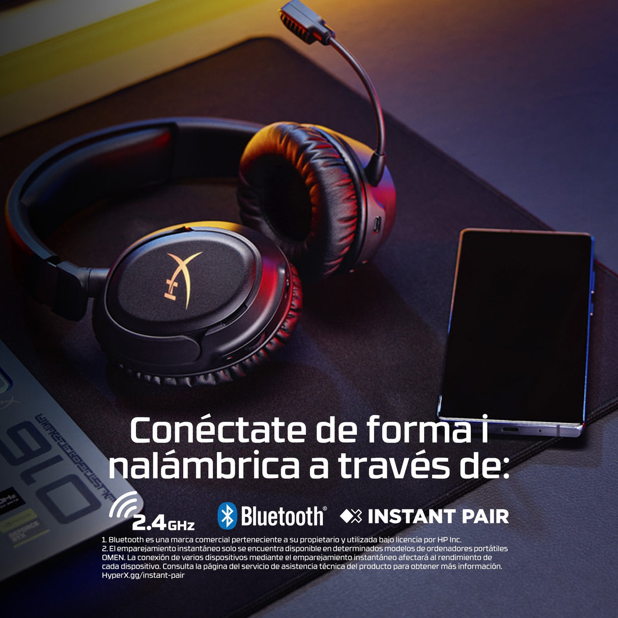 EAN 0198990148328 - HyperX Cloud Flight 2 Inalámbrico Diadema Juego Bluetooth Blanco imagen 6