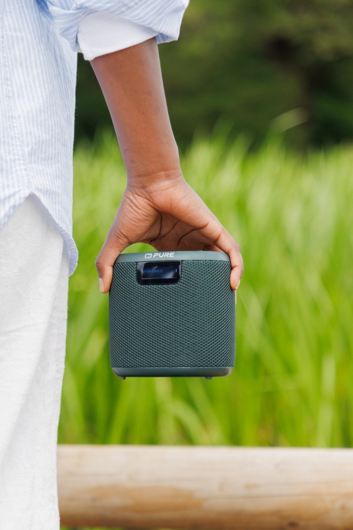 Pure Woodland Mini Wasserdichter Outdoor-Lautsprecher Mit Fm Dab+ Radio, Grün