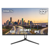 Monitor Nilox 32 Ips 100 Hz Hdmi Y Dp Pantalla Para Pc 81,3 Cm (32") 2560 X 1440 Pixeles Quad Hd Lcd Negro