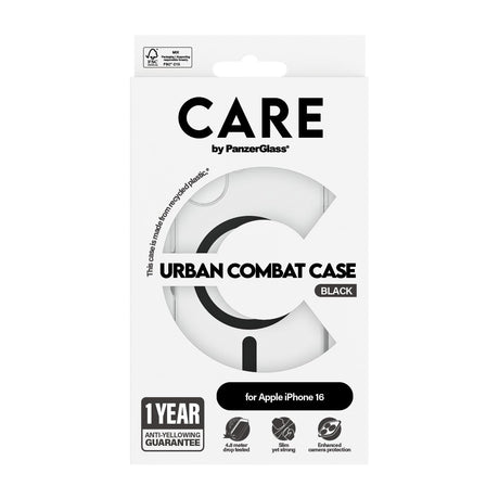 EAN 5715685004117 - PanzerGlass CARE™ by ® Urban Combat Case Transparent w. Black MagSafe iPhone 16 funda para teléfono móvil imagen 3