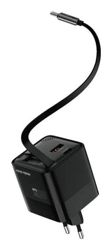 Mobile Origin 65w Gan Charger Usb-C Retra. Cable + Usb-A 75cm