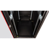 Roline 19-Zoll Netzwerkschrank Pro 42 He, 600x1000 Bxt Glastr Schwarz