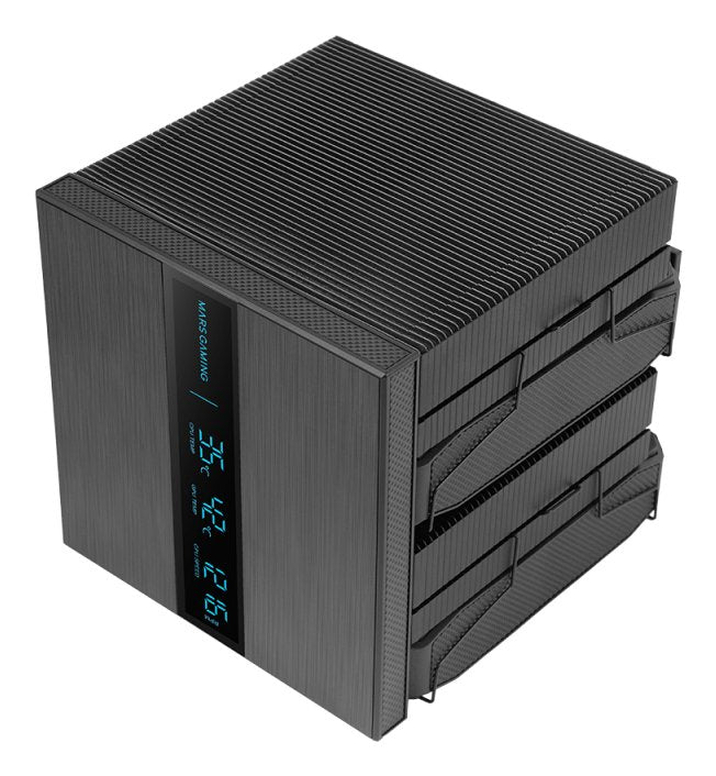 Refrigeración Cpu  A-Rgb Mcpu-Lcd Pro Negro Mars Gaming Lcd / 120 Mm Argb / 6 Heatpipes / Tdp 300w / Intel & Amd