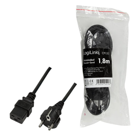 EAN 4052792051186 - LogiLink CP152 cable de transmisión Negro 1,8 m CEE7/7 IEC C19 imagen 5