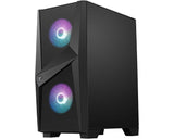 Caja Pc Msi Torre Atx Mag Forge 100r Argb Negro 2x Vent 120mm Argb/Lateral Cristal Templado 306-7g03r11-809