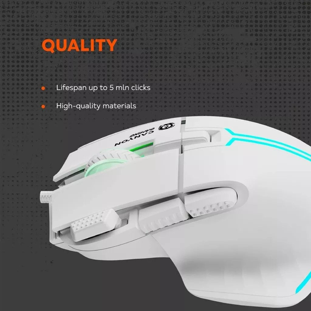 Raton Canyon Gaming Fortnax Gm-636 20000 Dpi Rgb 9 Keys Bk Retail