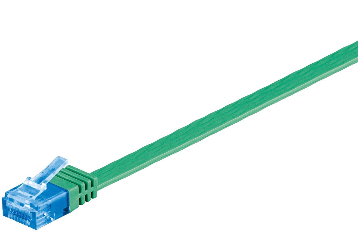 Cat 6a Flat-Patch Cable U/Utp, Green, 2 M - Copper