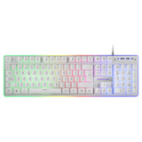 Pack Gaming Mars Gaming Mcpx Teclado H-Mech + Ratón Óptico + Alfombrilla Blanco