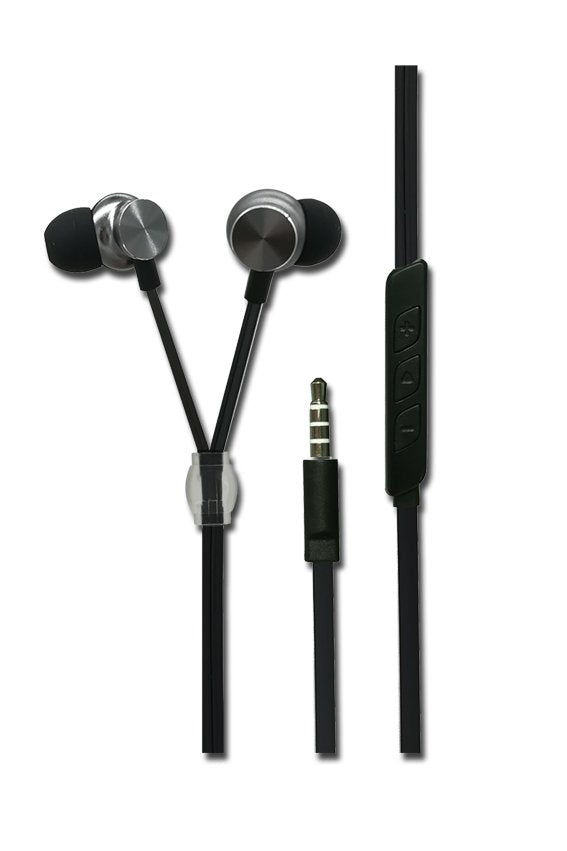 Auriculares Estéreo Internos 2go "Luxury" - Antracita Estilo Zipper