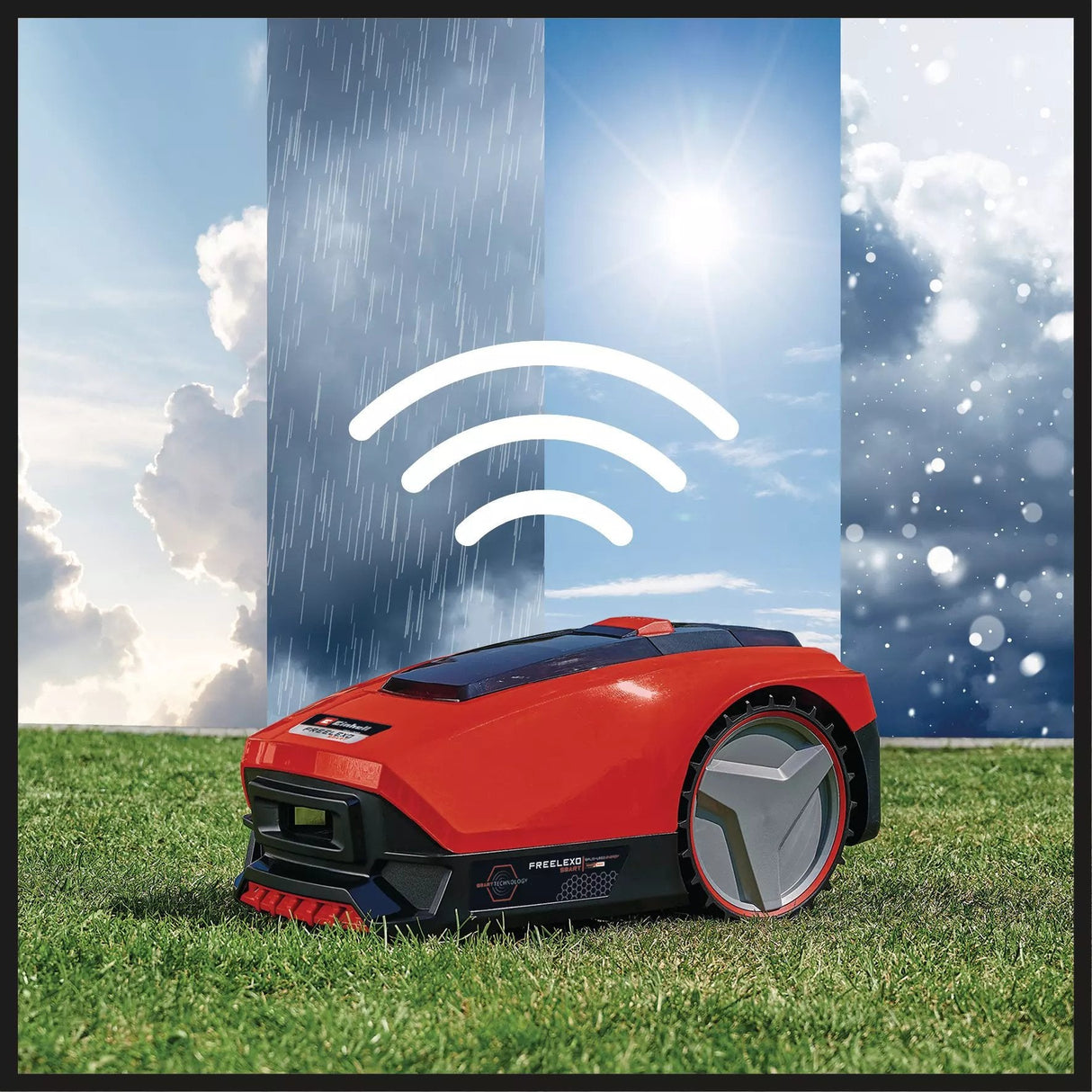 Robot Cortacésped Einhell  Freelexo Smart 750 Lcd+ Power X-Change (Puesta En Red Inteligente, Cálculo De Tiempo De Siega Dependiente Del Tiempo, 750 M², Modo De Segunda Área, Incl. Kit Instalación)