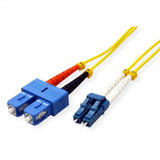 Roline Lwl-Cable Duplex, Single Mode 9 125m Os2, Lc Sc, Gelb, 0,5 M