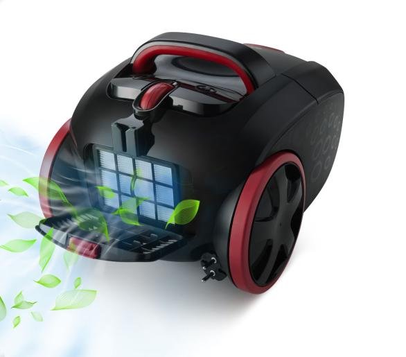 Aspirador Gorenje Vce21sfbkr  Con  Bolsa, Potencia 850 W, Radio De Trabajo 8 M, Negro