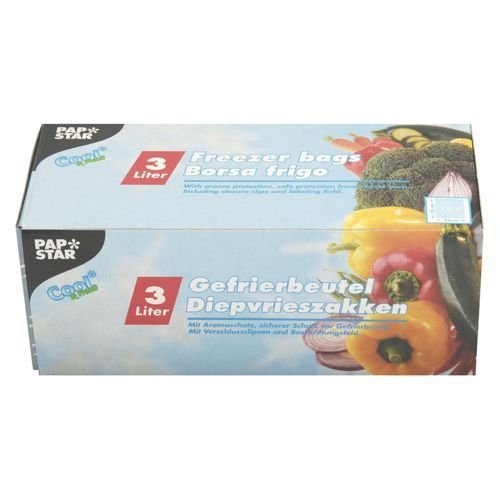 Papstar Gefrierbeutel 14158 Transparente 3,0 L