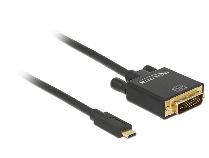 Delock Cable Usb Tipo-C -> Dvi 24+1 M/M 4k 30 Hz 2m Negro