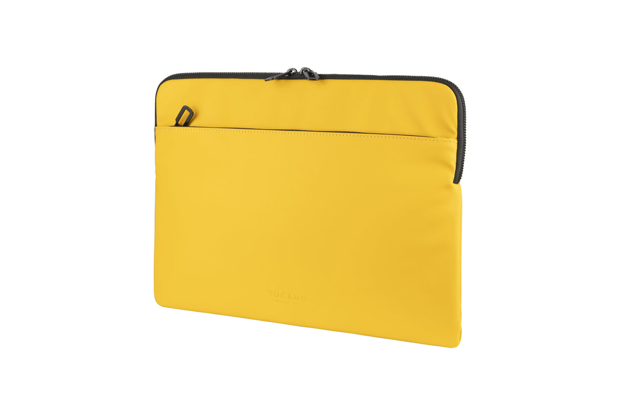 Tucano Gommo Sleeve Funda Portatil 15,6" - Material Engomado Impermeable - Bolsillo Para Accesorios - Amarillo