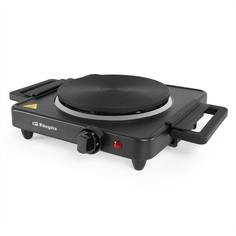 Orbegozo Pe 2815 Placa Electrica Plegable - Alto Rendimiento 1500w - Asas Plegables - Indicador Luminoso - Sistema De