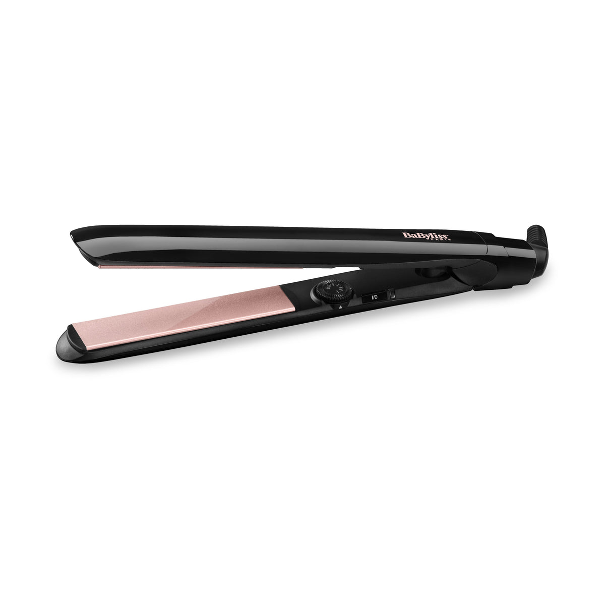 Plancha De Pelo Babyliss Smooth Control 235  Caliente Negro, Oro Rosado 3 M